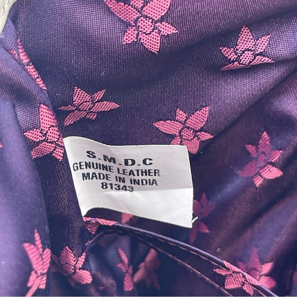 Anuschka Garden Panther Hand-Painted Leather Hobo Purse Dual Zip New - Picture 6 of 13